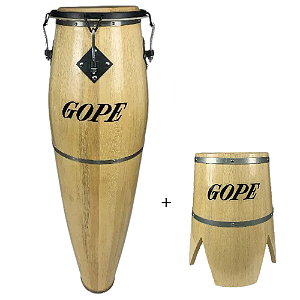 Atabaque Gope Tonel 120 Cm X 11 Rum 4 Tirantes 708 + suporte