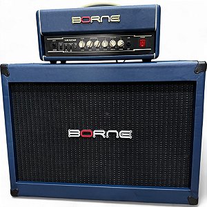 Kit Cabeçote Borne Vrx150 studio 150w Azul + Caixa 2x12 g200 Azul