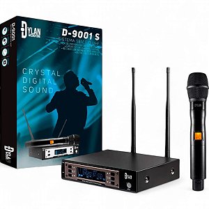 Microfone sem fio Dylan D-9001s Single profissional + case