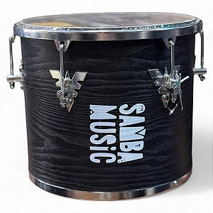 Repique de mão Samba Music madeira 12 Pol 30cm Preto 906MM BKW