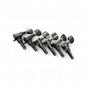 Tarraxa Blindada 3+3 preto Violão Guitarra TR-S6 BK-GV