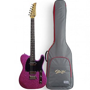 Guitarra Seizi Katana Venom Hh Deep Purple Sparkle Roxa