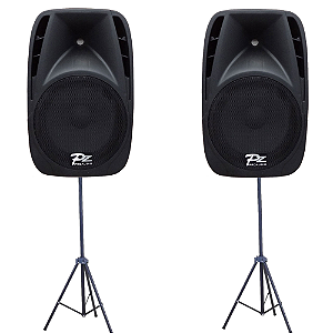 Kit Caixa Ativa + Passiva Pz Pro Audio de 10 PX10A + PX10P Bluetooth + Tripé