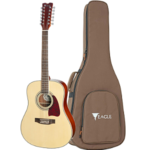 Violão Folk Eagle Ch888e12 NT Natural Elétrico 12 Cordas