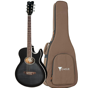 Violão Eagle Gl36 Mini Jumbo Bkb Preto Elétrico