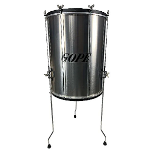 Surdo Gope Alumínio Tripe 60cmx18" 8 Afin. Borb. 1 Animal Bal6018pe