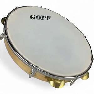 Pandeiro Gope 10'' 7 Afin 30(6) Prat Envern. Pele Porosa Ferragem Colorido 641EPP