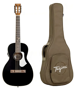 Violão Tagima Florens FS-500 BK Preto tampo sólido cap Fishman fs500