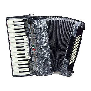 Acordeon Cadenza 80 baixos 37 teclas Gr Cinza Perola CD80/37