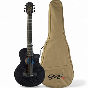 Violão Seizi Fun Panda Acoustic Aço Black Sparkle