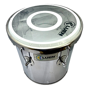 Repique De Mão Luen Guetto 11''x30 Inox Polido Pele Nylon Profissional