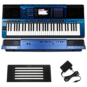 Teclado Casio Mzx500 Arranjador 61 Teclas Sensitivas Digital Azul
