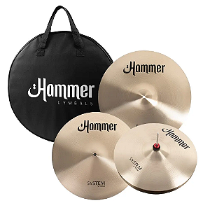 Kit Set pratos B20 bateria Hammer System 14 Hihat 16 Crash 20 Ride 11504