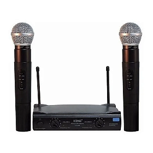 Microfone sem fio duplo UHF wireless Le906