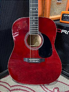 Violão Giannini Gd1 Vinho Elétroacustico - Semi Novo