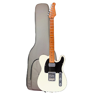 Guitarra telecaster Benson Hardy 905 Ow Bk Chrome Branca nut rastilho osso