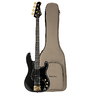Baixo Benson Hardy 4c preto dourado precision alder nut osso