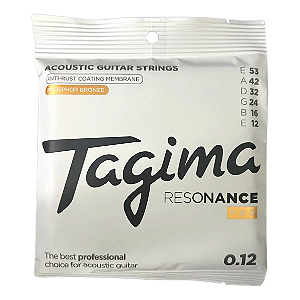Encordoamento Tagima 012 Violão De Aço Resonance Pro Nano Coated Anti Ferrugem