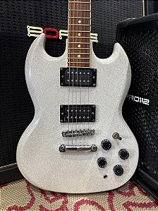 Guitarra Sg Shelter Branco Sparkle - Semi Novo