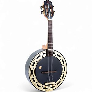 Banjo Marquês Baj224 Eletroacústico Passivo Ouro Preto C/ Aro Dourado BAJ-224BKSEL