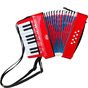 Acordeon Infantil Custom Kids 17 teclas 8 baixos CKAC 17-RD Vermelho