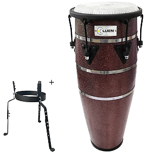 Conga 12¹/² Luen New Slim Vermelho Sparkle 51011VM + Suporte