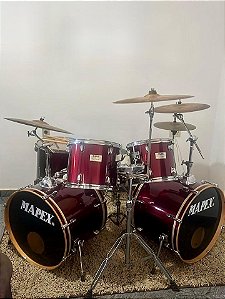 Bateria Mapex Vênus 2 Bumbos 22 Completa – Semi nova