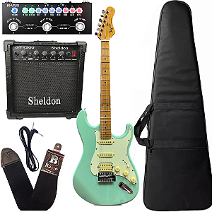 Kit Guitarra Tagima Tg540 Surf Green+ Amplificador Pedaleira e acessórios