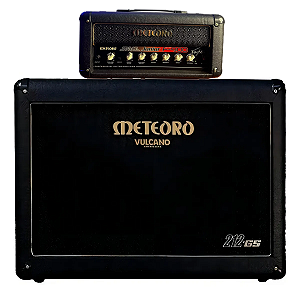 Kit Caixa Gabinete Guitarra 2x12 Space Gs212 + Cabeçote Space Jr F-900 Faiska Meteoro