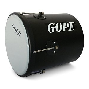 Repique De Mao Gope Alum. 30cmx10" 5 Afin. Preto E Preto