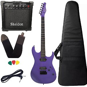 Kit Guitarra Tagima Tg515 Pspk Roxa 2 humbucker Amplificador
