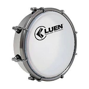 Tamborim Luen 06 Alum Natural Cromado Pele Leitosa 6 afin Linha Guetto