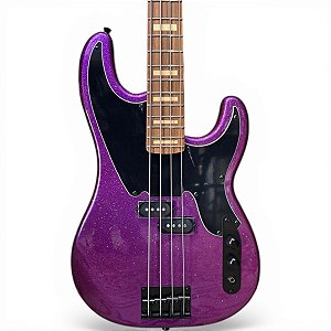 Baixo Tagima Ana Karina Black Diamond PKS Rosa gliter 4 cordas passivo