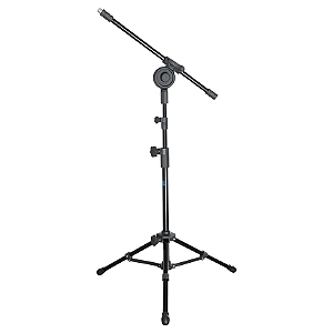 Pedestal Girafa Visão com pé dobráveis e 2 estágios de altura Preto (1 mic) PE-04 BK