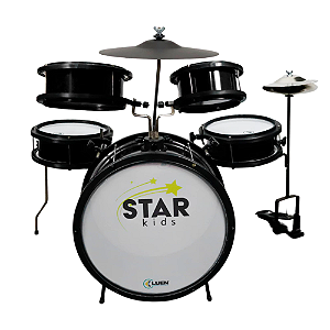 Bateria Infantil Luen Star Kids Preta Pele Leitosa