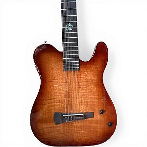 Violão Marquês VN32 Mahogany Tigrado Nylon Flat elétrico