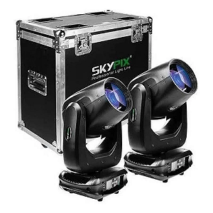 Moving Beam Skypix 250 Com Led Round Case 2 Pcs SK-BEAM250