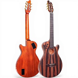 Violão Marquês VN-14 Flat Nylon Eletroacústico Ébano nut rastilho osso
