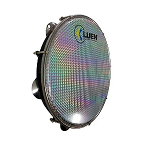 Pandeiro Luen 12" Formica Preto Plat Pele Holografica Prata 40176PT/PR