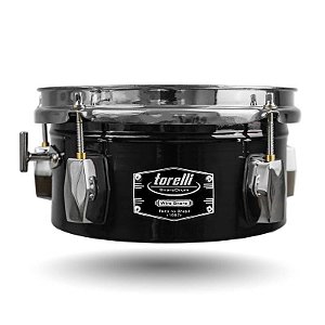 Caixa Timbalito Torelli Preto Alumínio Wire Snare 8" X4" TCM28PR