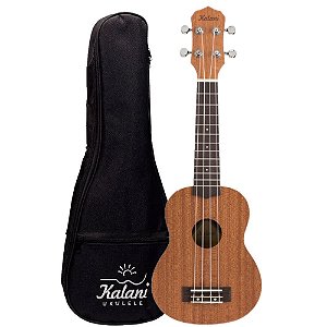 Ukulele Soprano 21 Tribes Series Natural Sapele Kal220 SS Bag Kalani