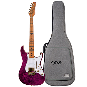 Guitarra Seizi Katana Musashi Plus Hss - Rm Quilted Amethyst Purple Gold