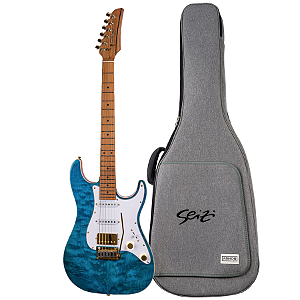 Guitarra Seizi Katana Musashi Plus Hss – Rm Quilted Royal Blue Gold