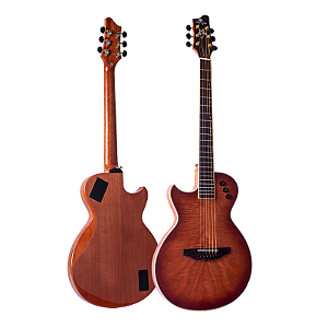 Violão Flat Marques Canhoto VA-09 Mahogany Tigrado Brilhante Cutaway Aço VA-09MGTEQ LH
