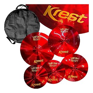 Kit Completo Pratos 14 16 18 20 + Bag Krest Harpy Color Vermelho