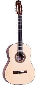 Violão Rozini RX210 Studio Clássico Ativo Verniz Fosco Louro Preto Nylon Eq Re-02