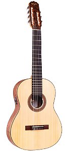 Violão Rozini RX517 Studio 7c Ativo Verniz Fosco Louro Preto Nylon Eq Re-02