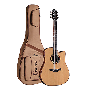Violão Crafter Vl D-17ce Pro tampo maciço Cap DS-2 Pro+ blend + Bag M-line