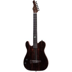 Violão canhoto Marquês VN32 Ébano Brilho Flat nylon elétrico vn-32