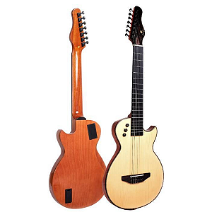 Violão 7 cordas flat Marquês 7-VN-42 NTEQ natural cordas Nylon